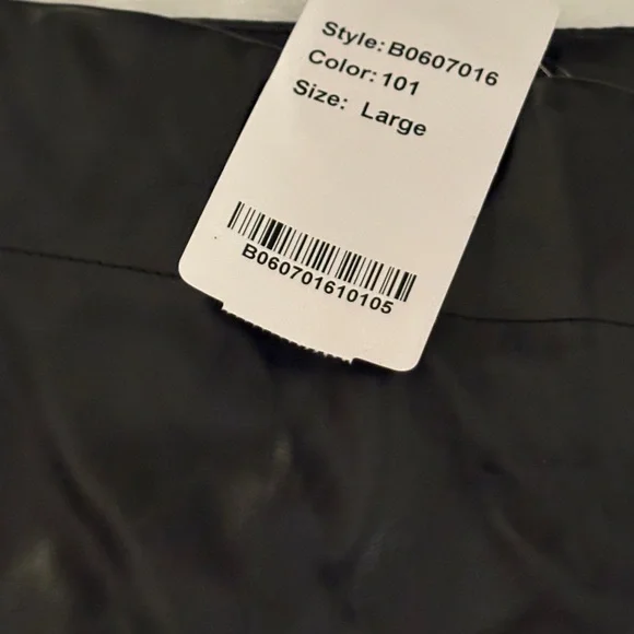 Sbetro Black Faux Leather Pants, Size Large - Picture 4 of 5